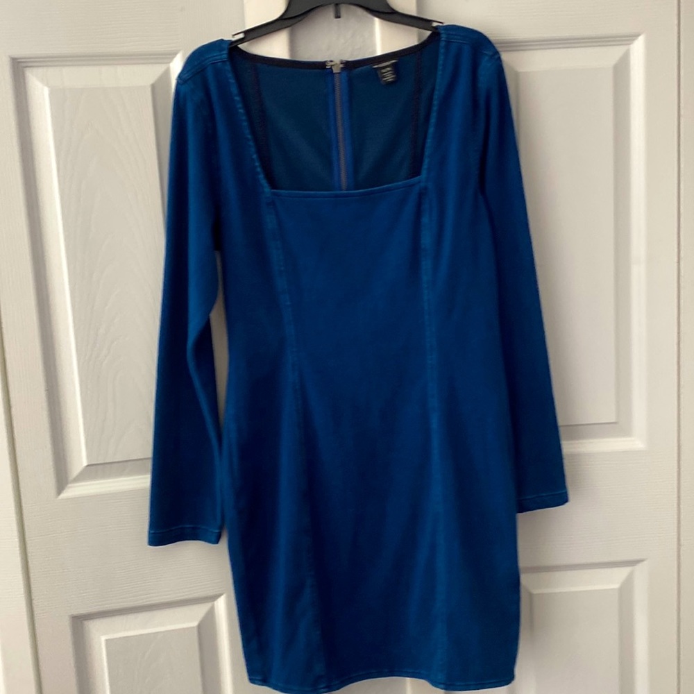 Guess denim long sleeve mini dress